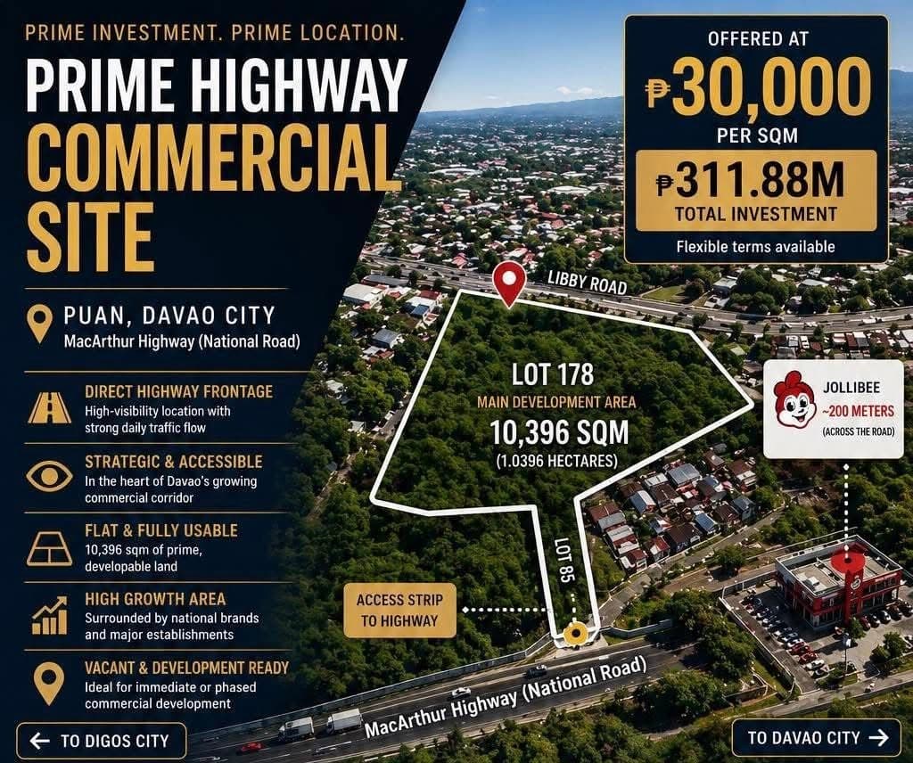 FOR SALE | 1.03 Hectares Commercial Land