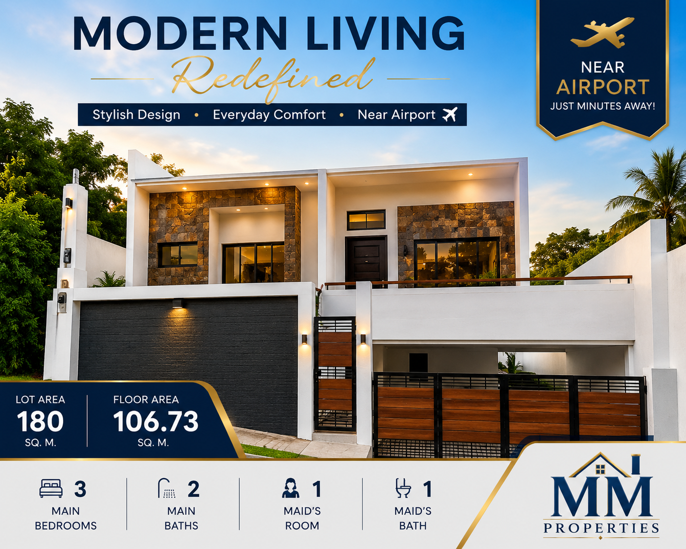 Newly Built 3BR Modern Home in Ilumina Estates | NEAR AIRPORT